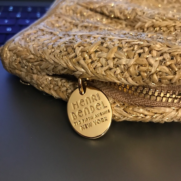 Henri Bendel sparkling straw bag wristlet - Picture 6 of 6